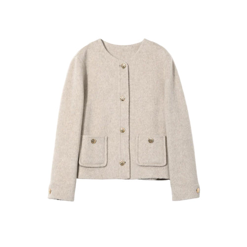 Buttoned Mohair Jacket